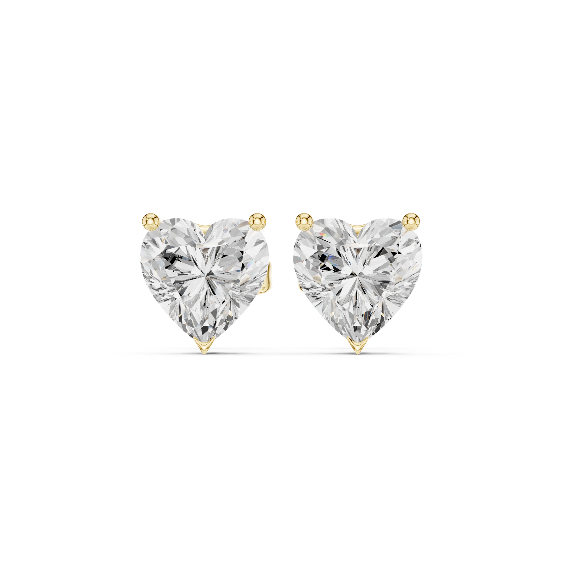 Heart‑Cut Diamond Stud Earrings | Romantic Gold Diamond Studs | Fine Luxury Jewelry | THE DIAMOWN view 4