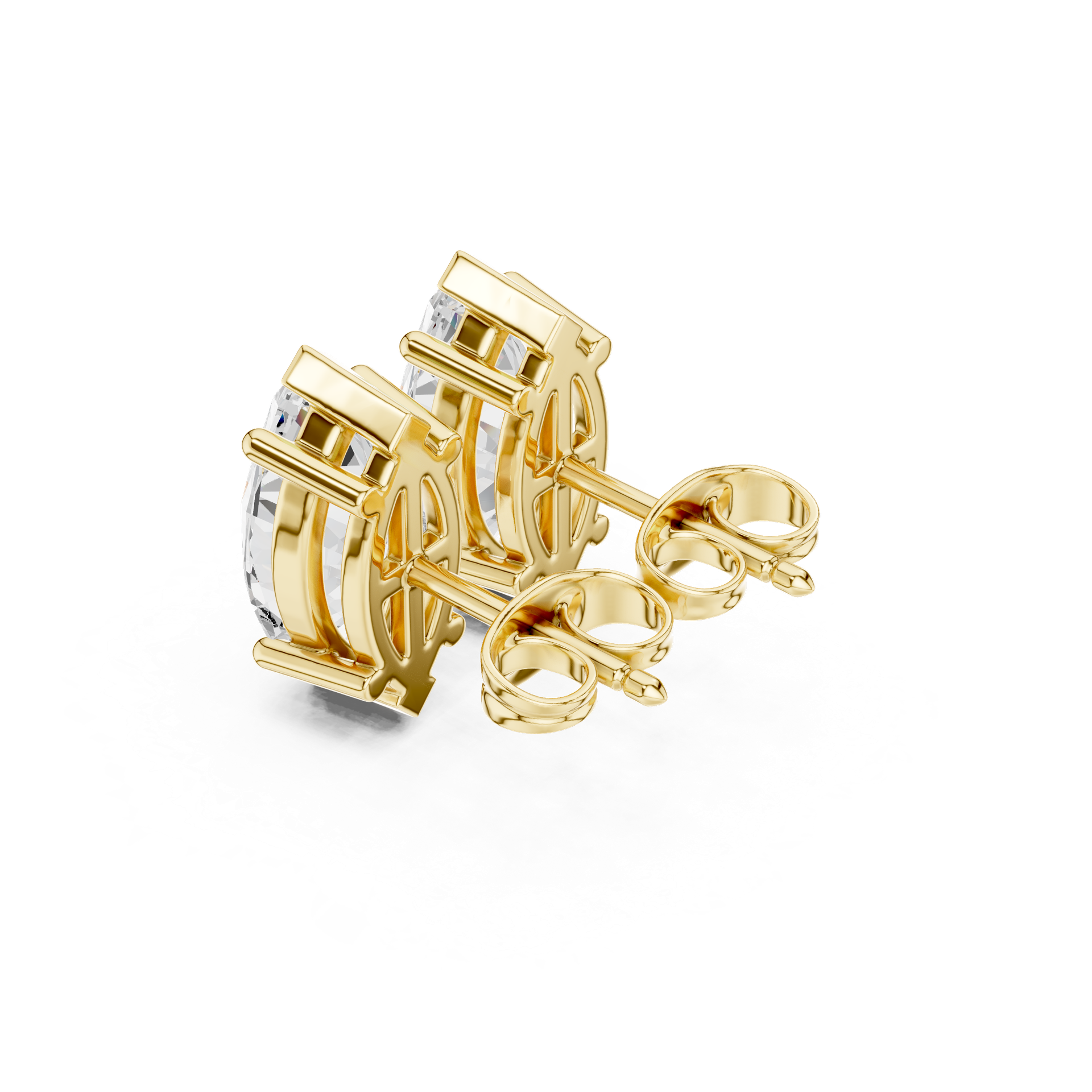 Marquise‑Cut Diamond Stud Earrings | Elegant Gold Diamond Studs | Fine Luxury Jewelry | THE DIAMOWN view 2