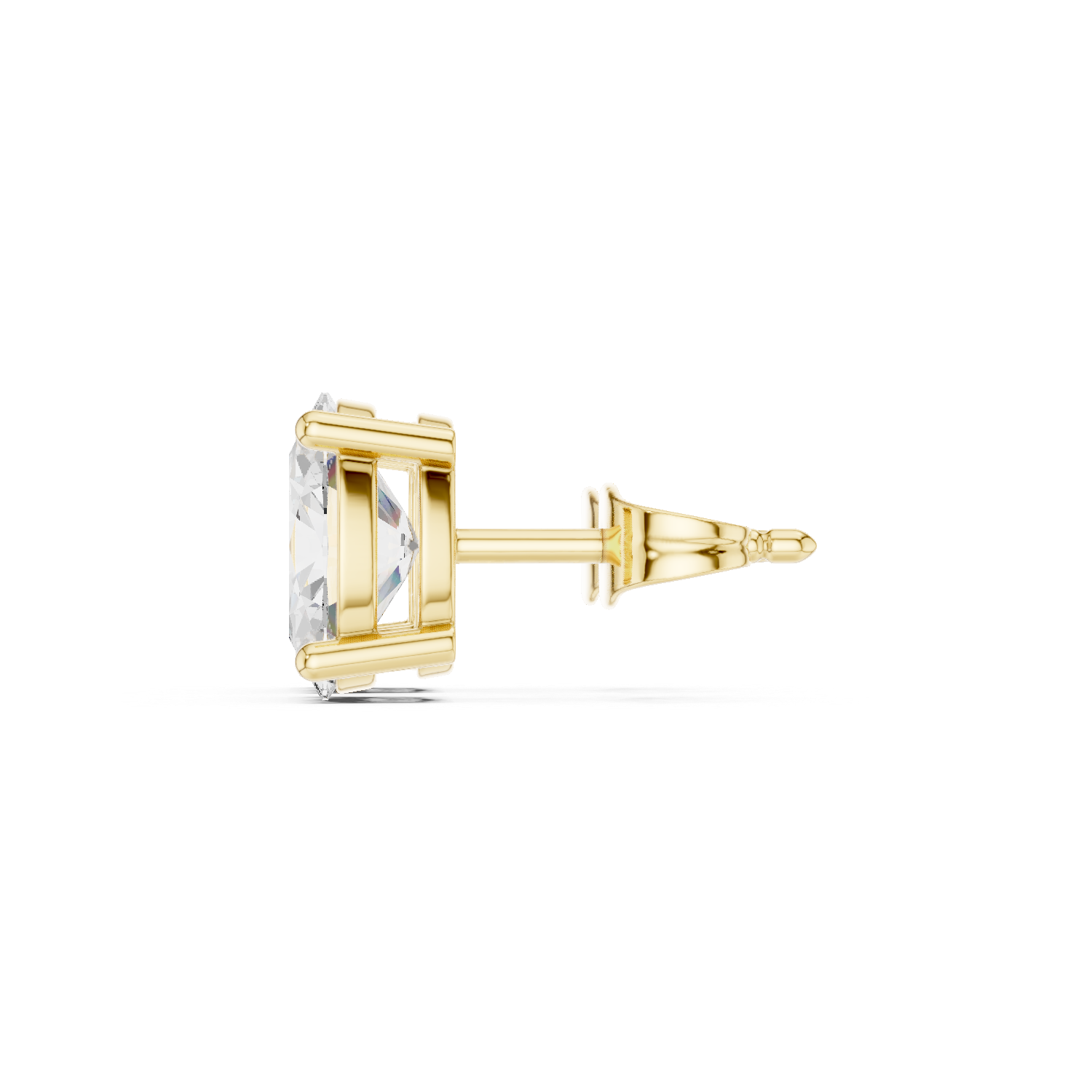 Oval‑Cut Diamond Stud Earrings | Classic Gold Diamond Studs | Fine Luxury Jewelry | THE DIAMOWN view 3
