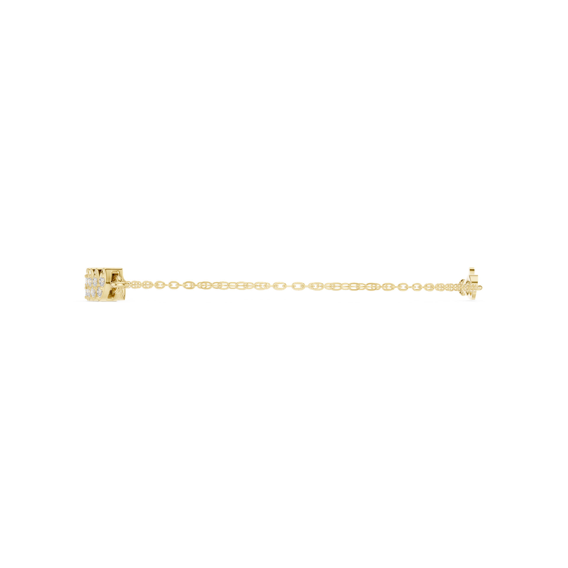 Round‑Cut Diamond Marquise Motif Bracelet | Elegant Gold Diamond Bracelet | Fine Luxury Jewelry | THE DIAMOWN view 3