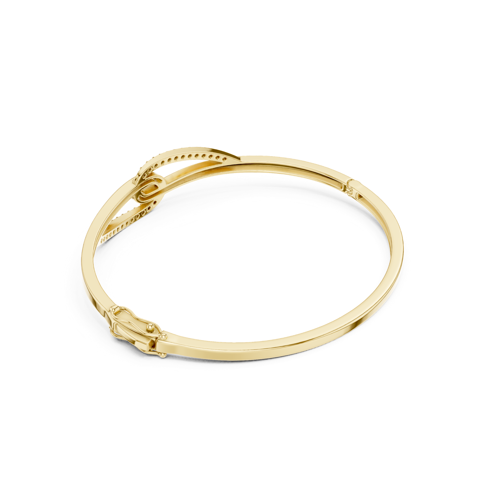 Round‑Cut Diamond Knot Bracelet | Elegant Gold Diamond Bangle | Fine Luxury Jewelry | THE DIAMOWN view 3