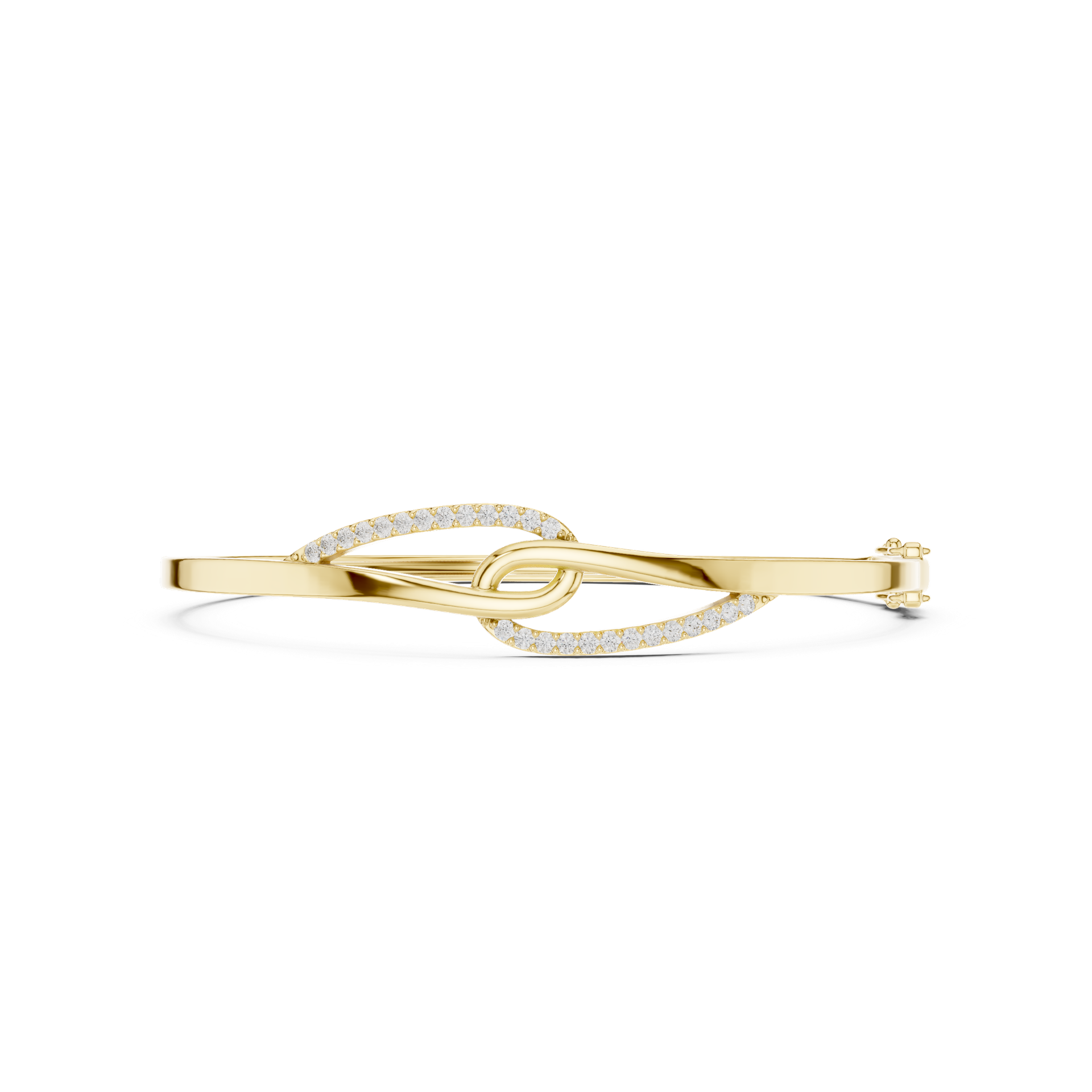 Round‑Cut Diamond Knot Bracelet | Elegant Gold Diamond Bangle | Fine Luxury Jewelry | THE DIAMOWN view 4