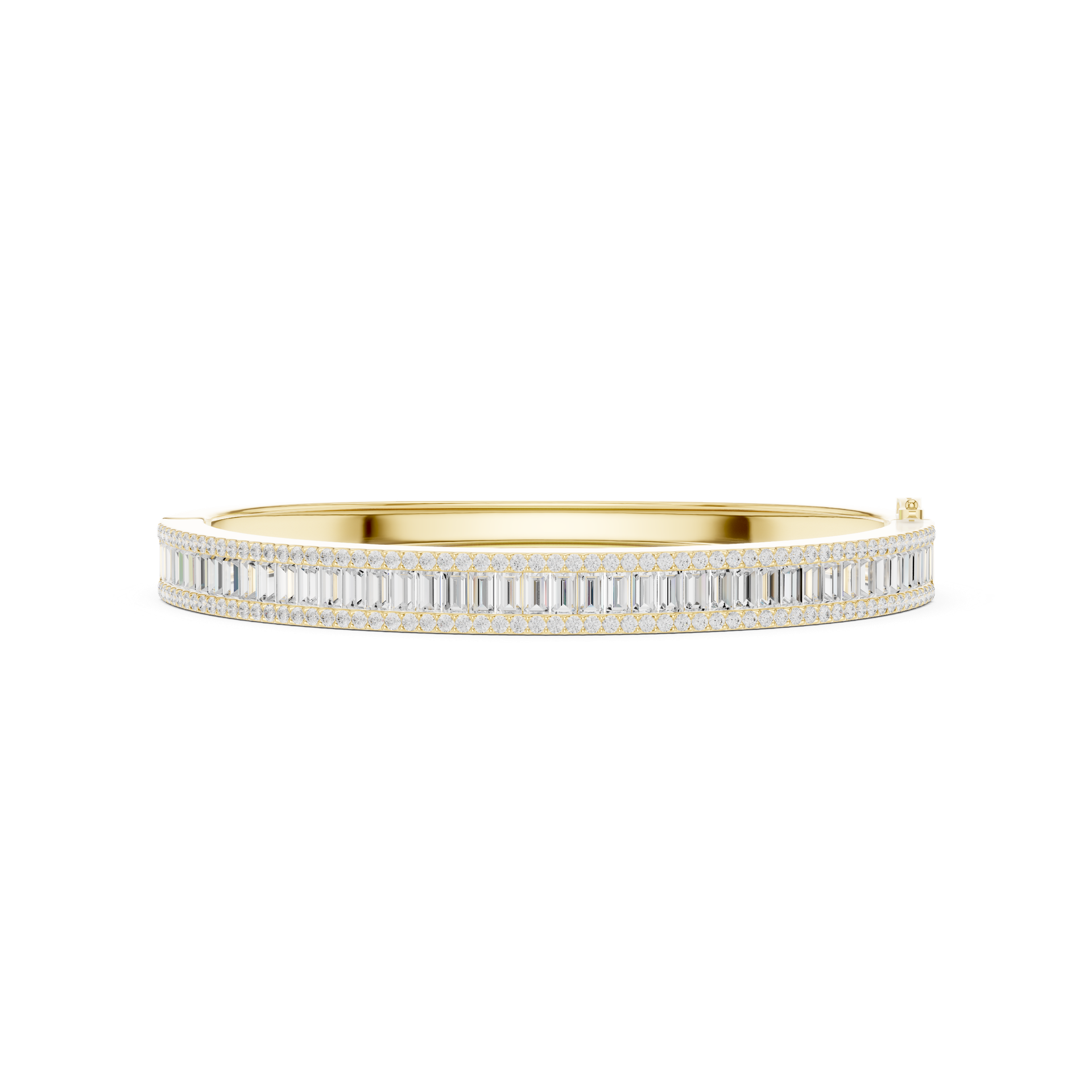 Baguette‑Cut Diamond Line Bracelet | Sleek Modern Diamond Bangle | Fine Gold Jewelry | THE DIAMOWN view 4
